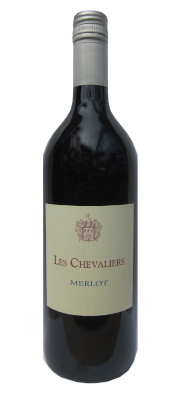 Vignerons des 4 Chemins | Vin de Pays d'Oc Merlot 100cl 2017  | „Les Chevaliers“ | Literflasche 